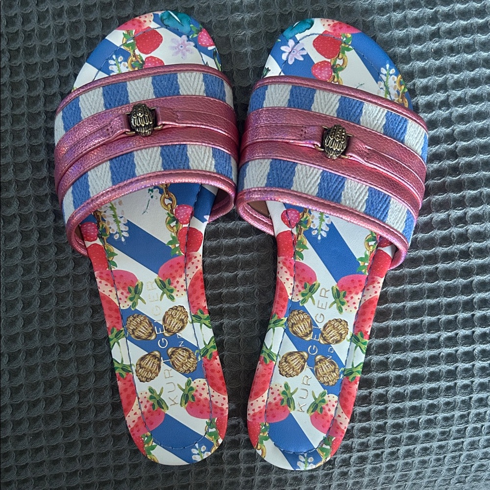 Kurt Geiger Striped Slide Sandals